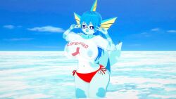 3d 3d_model anthro eeveelution female generation_1_pokemon koikatsu koikatsu! nipples pokemon pokemon_(species) pokemon_rgby splash_(vap_enjoyerts) splashnsfw transparent_clothing vaporeon wet_clothes