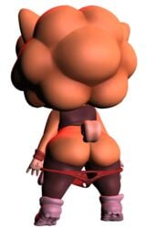 3d afro alpha_channel anthro backside bent_over bulge canine chubby curled_tail cute daisy_dukes deep_navel fangs footwear high_tops huge_thighs model pakobutt presenting shorts_down sneakers switch_(pakobutt) tank_top teapot_(body_type) thighhighs tiptoes wide_hips wink wristband