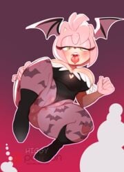 amy_rose anthro anus between_labia breasts capcom clothed clothing cosplay darkstalkers eulipotyphlan female female_only hedgehog hi_res higgyy innie_pussy large_breasts looking_at_viewer mammal morrigan_aensland_(cosplay) open_mouth pussy_floss sega solo sonic_(series) thick_thighs tongue tongue_out video_games