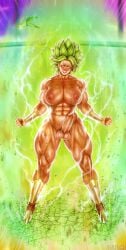 amazonian angry_expression anime big_balls big_breasts big_penis blush buff_female cum cumshot dickgirl dragon_ball dragon_ball_(series) dragon_ball_super fanart futanari green_hair handsfree_ejaculation jojobanks kale lightning male master_roshi muscle_girl muscles muscular_female muscular_futanari muscular_thighs nosebleed nude_female pubic_hair public public_nudity scars teeth_clenched thick_thighs veins white_eyes