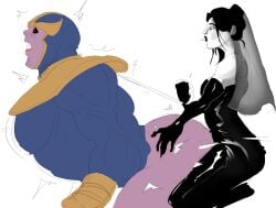 cbspinkpink death_(marvel_comics) dominant_female dominatrix male/female marvel marvel_cinematic_universe marvel_comics pegging pegging_male penetration tagme thanos vaas