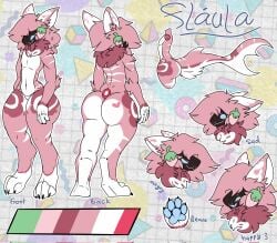1boy artist_request ass ass_focus character_sheet crystalledpaint furry no_visible_genitalia nude protogen reference_sheet roblox roblox_avatar robloxian source_request standing tagme thighs