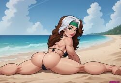 1girls 2024 ai_generated anna_marie ass ass_focus beach black_bikini black_bikini_bottom black_bikini_top black_bra brown_hair brunette_hair curvaceous dat_ass feet female green_eyes hourglass_figure light-skinned_female light_skin lips looking_back marvel marvel_comics mutant_(marvel) red_lips rogue_(x-men) southern southern_belle superhero superheroine tagme two_tone_hair white_hair white_skin white_streak white_woman will_of_ai x-men