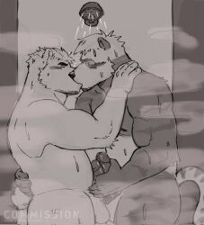 2024 anthro bathing bear biped black_body black_fur boomstick_0 duo eye_contact frottage fur giant_panda handjob_frottage hi_res kissing_on_lips looking_at_another male male/male mammal muscular muscular_anthro muscular_male nude_anthro nude_male penile sex showering showering_together wet wet_body white_body white_fur