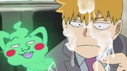 arataka_reigen aratakass100 cum_on_face cumshot cumshot_on_face dimple_(mob_psycho_100) edit edited male_focus male_only mob_psycho_100 penis screencap screencap_edit screenshot screenshot_edit unimpressed veiny_penis