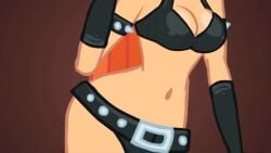 animated black_panties booty_shorts chainmail_bikini chainmail_bikini_squad mondo_media