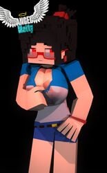 3d angel-matty ashley_succubi big_breasts female glasses minecraft red_eyes succubus tagme