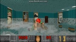 1boy 1girls animated bathroom big_penis demon demon_girl doom doom_slayer_(doom) female gameplay_mechanics handjob hdoom hdoomguy human humanoid imp-tan imp_(doom) interspecies male male_human/female_demon male_human/female_humanoid red_hair rule_63