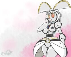 1girls 2019 5:4 anthro anthrofied areolae breasts female female_only grey_skin latiar looking_away magearna nintendo nipples open_mouth pink_background pink_eyes pokémon_(species) pokemon pokemon_sm pussy red_sclera robot sketch solo standing text thick_thighs thin_waist video_games watermark wide_hips