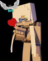 3d angel-matty angelmatty big_breasts blonde_hair character cindy_naughty commission female glasses love mine-imator minecraft nude purple_eyes solo tagme