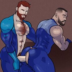 2boys abs against_wall anal anal_penetration anal_sex animated arched_back ass ass_jiggle ass_juice auburn_hair bara beard big_ass black_hair blue_eyes body_hair bodysuit boner bouncing_ass brown_hair butt chest_hair closed_eyes clothed clothed_sex cum_dripping dark_hair demon_authority_bureau doug_(genelightfoot) erect_nipples erect_penis erection exposed_nipples eyebrow_piercing facial_hair gay gay_sex genelightfoot gif gloves grin hairy hairy_chest hard_on hispanic hispanic_male interracial jiggle large_penis latino light_skin long_penis looking_pleasured male male_only melanin muscles muscular muscular_male mustache naughty_face nipples onlyfans_model open_clothes open_shirt pale_skin pecs penis precum_drip pubic_hair real_person reni_jacobs sex shiny_skin skin_tight smile standing_doggy_style tan_skin thrusting_into_ass torn_clothing twitter_user_oc