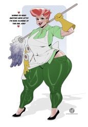 dexter's_laboratory dexter's_mom female krezniverse mature_female milf mop thick_thighs thong