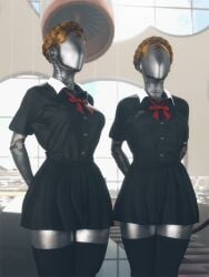 2girls 3d atomic_heart ballerina big_ass big_breasts big_thighs blonde_hair breasts bust busty crown_braid curvaceous curvy curvy_female curvy_figure cyborg cyborg_girl digital_media_(artwork) ekaterina_nechayeva female focus_entertainment grey-skinned_female grey_body grey_skin gynoid hips hourglass_figure huge_ass huge_breasts humanoid large_breasts left_(atomic_heart) legs mature mature_female metallic_body mundfish right_(atomic_heart) robot robot_girl robot_humanoid the_twins_(atomic_heart) thick thick_hips thick_legs thick_thighs thighs twins voluptuous voluptuous_female waist wide_hips word2