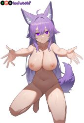 1girls :) ai_generated big_breasts breasts curvy cute dog_ears dog_girl doggirl embrace female female_focus female_only highres hips huge_boobs huge_breasts imminent_hug incoming_hug kemonomimi light_skin light_skinned_female long_hair nude nude_female patreon_username petgirl petite purple_ears purple_eyes purple_hair purple_tail sweat thick_thighs thighs tori toriwoofs watermark wavy_hair white_skin white_skinned_female wide_hips wolf_ears