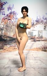 3d 3d_(artwork) ass bare-faced-cheek breasts covering covering_breasts embarrassed embarrassed_nude_female enf fallout fallout_(series) female naked naked_female nude nude_female nudist