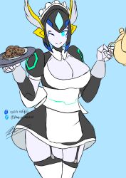 big_breasts creatork data_(bass_and_data) maid maid_uniform original original_character robot robot_girl robot_humanoid