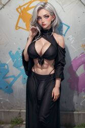 1futa ai_generated balls breasts bulge dickgirl dress futa_only futadiffusion futanari nsfw penis perfect_body ready_to_fuck solo