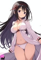 ai_generated akemi_homura black_hair long_hair madoka_worship mahou_shoujo_madoka_magica panties