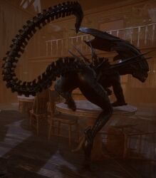 3d alien alien_(franchise) alien_girl ass ass_focus dbd dead_by_daylight video_game xenomorph xenomorph_queen