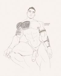 asian asian_male boner east_asian east_asian_male erect_penis erection fitness_model hard_on henriqueilustra instagram_model looking_at_viewer male male_only mike_hoangs muscles muscular muscular_male onlyfans_model real_person sketch tattoos uncut veiny_penis