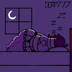 1girls bed bedroom derp777 fat friday_night_funkin friday_night_funkin_mod girlfriend_(friday_night_funkin) lingerie moon moonlight night night_sky nighttime obese pillow sleep_mask sleeping tagme