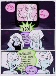 amethyst_(steven_universe) cartoon_network comic crystalwitches english_text gem_(species) peridot_(steven_universe) steven_universe talking_to_another watching_movie wholesome yuri