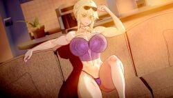 1girls abs artoria_pendragon artoria_pendragon_(lancer_alter) big_breasts big_thighs breasts fate/grand_order fate_(series) female huge_breasts huge_thighs knshin large_breasts large_thighs muscular muscular_arms muscular_female navel thick_thighs thighs underwear voluptuous