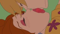 animated big_ass big_breasts cheating closed_eyes debra_(discreenvision) discreenvision game_cg inusen kissing long_hair milf pubic_hair saliva tagme the_secret_of_the_house