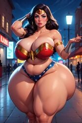 1girls ai_generated amazon amazonian armlet big_breasts black_hair blue_eyes breasts busty cleavage curvy curvy_female dc dc_comics diana_prince ear_ring earrings fat_ass fat_breasts fat_thighs hyper_hourglass lard_ass muscular_female narrow_waist obese overweight overweight_female princess public royalty scarebroart solo street superhero_costume superheroine thick_thighs thighs thong thunder_thighs tiara voluptuous voluptuous_female wide_hips wonder_woman wonder_woman_(series)