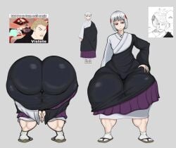 1boy buldge femboy hakari_kinji huge_ass huge_thighs jujutsu_kaisen uraume