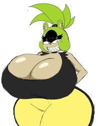 big_breasts curvy_female la_dueña_de_mis_chaquetas momiji_(artist) my_girlfriend sonic_(series) sonic_the_hedgehog_(series) surge_the_tenrec thick_thighs