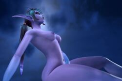 1girls 3d animated elf female female_only pointy_ears solo void_elf world_of_warcraft