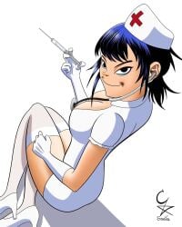 breasts cockstar_studios gloves gorillaz heels hi_res noodle_(gorillaz) nurse tagme