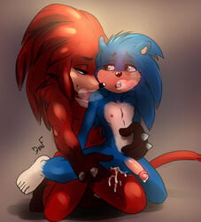 2019 absurdres anthro balls duo echidna eulipotyphlan gay hedgehog highres knuckles_the_echidna krazyelf male male_only mammal monotreme paramount_pictures penis sega sex simple_background sonic_(series) sonic_the_hedgehog sonic_the_hedgehog_(film) sonic_the_hedgehog_(series) testicles ugly_sonic yaoi