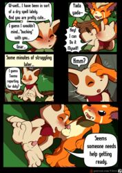 balls blush clothed clothing comic dialogue english_text erection fur gnar hi_res invalid_tag league_of_legends male nude page_7 page_number penis riot_games smile sweat teemo text video_games vitrex yaoi yordle