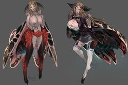 kiguryu milf monster_girl moth_girl wings