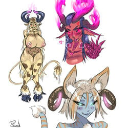 animal_ears corruption cow_girl demon_girl drawn fox_girl monster_girl plasmidhentai succubus