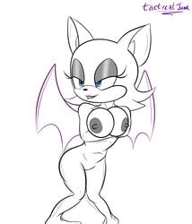 anthro bat bat_wings breasts female female_only furry large_areolae large_breasts rouge_the_bat sega sonic_(series) tacticaljunk