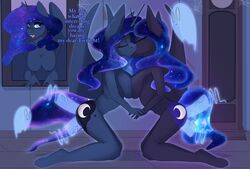 2019 absurd_res alicorn anal anthro ass big_breasts breasts chapaevv closed_eyes duo equid equine female female/female fingers friendship_is_magic ghost hair hi_res horn kissing mammal my_little_pony nightmare_moon_(mlp) nude open_mouth princess_luna_(mlp) selfcest smile spirit text tongue twilight_sparkle_(mlp) unicorn vaginal_penetration wings yuri