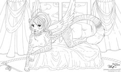 1futa angel anthro bed bedroom breasts cloud collar coloring_page curtains dickgirl feathers felid futanari intersex mammal pantherine penis pinup ponytail pose solo solo_futa spikes staff tacoma tacoma_(character) tiger wings