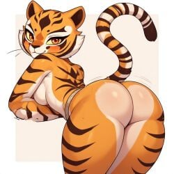 ass ass_focus cute cute_ass kung_fu_panda kung_fu_panda_(movie) master_tigress tigress uncensored