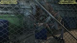 1girls 1monster 3d anal animated beret bouncing_breasts breasts brown_hair clothed_sex clothing crossover cum cum_from_mouth cum_in_ass cum_inside cum_through cum_vomit female fence from_behind grunting gun hat interspecies jill_valentine jill_valentine_(julia_voth) katakan legs_together light-skinned_female male moaning monster open_mouth outfit penetration penis rape resident_evil resident_evil_remake rrostek shirt shirt_lift short_hair shotgun size_difference sound source_filmmaker the_witcher_(series) video