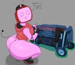 1girls 2025 antenna ass ass_focus big_ass big_butt bottomless cable cap clothing dialogue dripping_pussy elbow_pads english_text enormous_ass fair_enough fat_ass female fingerless_gloves forsaken_(roblox) game_screenshot generator gloves grey_background hoodie huge_ass huge_butt ice_cold_arts icecoldarts icee_hotter large_ass large_butt looking_at_viewer naked_thighhighs only_shirt pants_removed pink_body roblox roblox_game roblox_girl roblox_hat robloxian robot robot_anthro robot_girl robot_humanoid shoes sleveless sleveless_hoodie squatting sweat sweatdrop sweating tail talking talking_to_viewer text tv_head twitter_link veeronica wire wires xkiwi_snakex