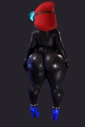 1girls 360 3d animated ass back_view big_ass big_breasts black_background blue_hair blue_nipples bra breasts ecchi erect_nipples female front_view high_heels mario_(series) mask nipples no_audio no_bra no_panties no_sound nude panties red_hoodie round_ass shy_gal side_view solo tagme thick_thighs thighs turntable_(animation) twitter_source video wyerframez