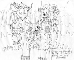 digimon fur furry interspecies leomon male male_only monochrome multiple_males ogremon yaoi