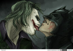 batman batman_(bruce_wayne) batman_(series) bruce_wayne dc_comics gay heath_ledger joker male male/male male_only ponderosa the_dark_knight yaoi