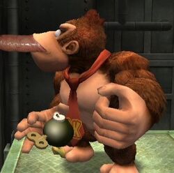 bob-omb color donkey_kong donkey_kong_(series) fellatio furry kong male male_only mario_(series) multiple_males necktie nintendo oral smooth_skin super_smash_bros. tie what yaoi