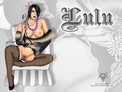 1girls black_hair female female_only final_fantasy final_fantasy_x hair_over_one_eye lulu_(final_fantasy) nude solo thighhighs uncensored vincent_wolf