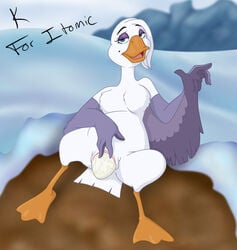 anthro avian balto_(film) bird cloaca egg_laying female feral goose semi-anthro special_k stella_(balto) tagme