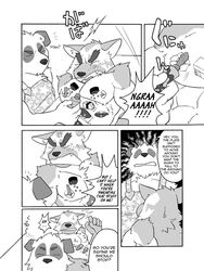 bigger_version_at_the_source canine censored comic english_text furry gay male male_only muscles no_humans paws plain_background ryuta-h sex yaoi